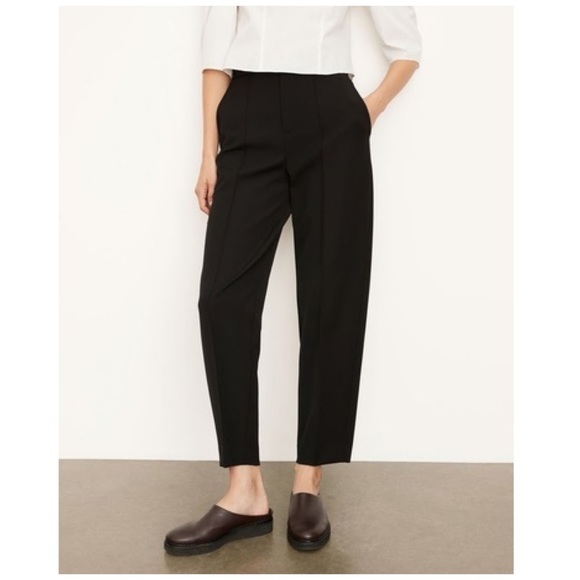 Vince. Pintuck Tapered Trouser black size 6 - Picture 3 of 11